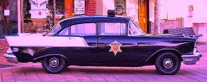 old-fashioned police car