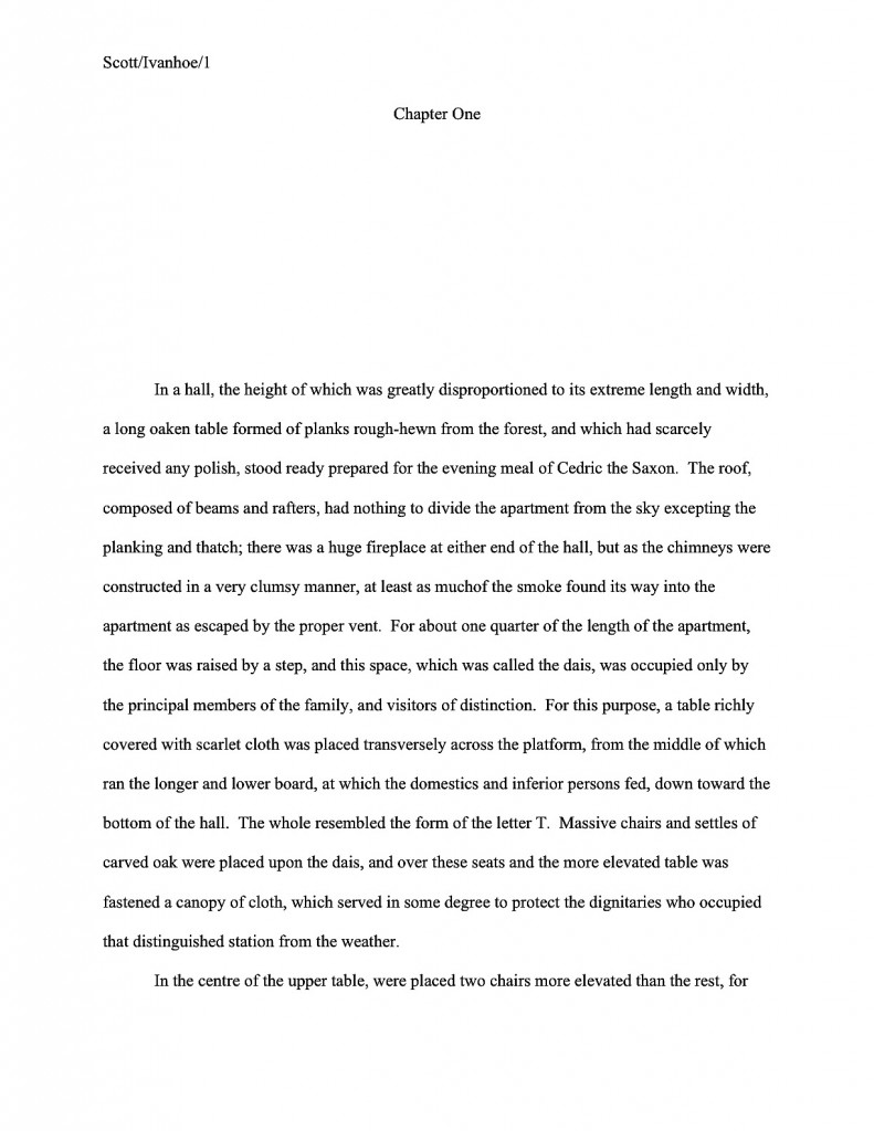Ivanhoe first page