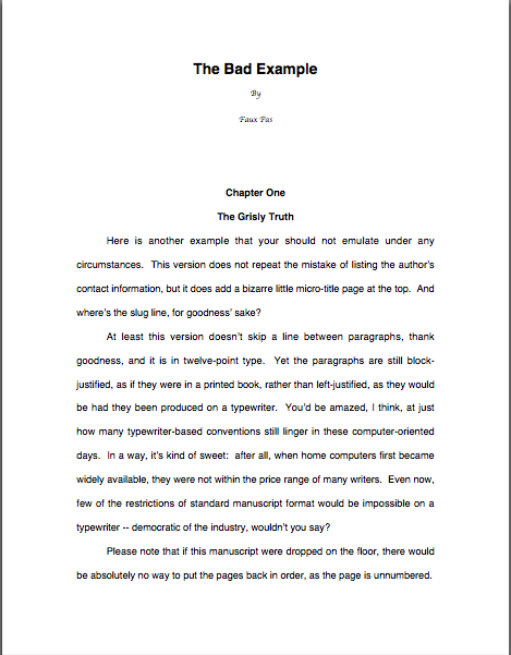 How to format a title page – Author! Author!:: Anne Mini's 