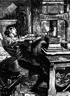 gutenberg press drawing