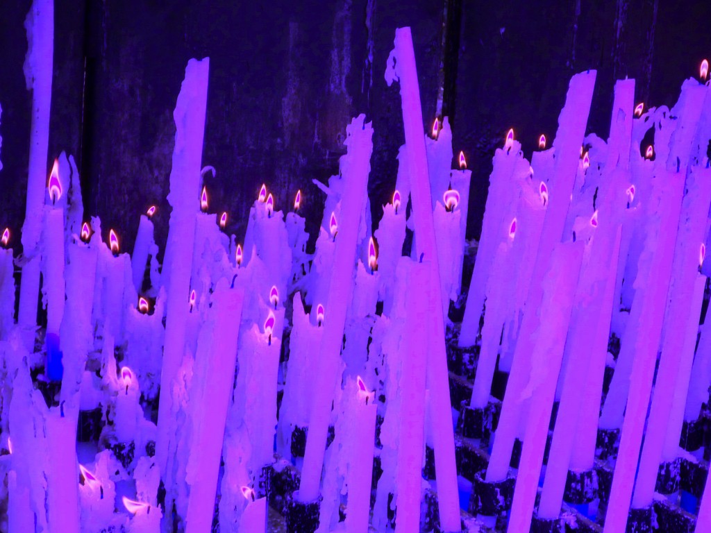 candles at Lourdes