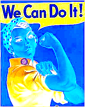 Rosie the Riveter reversed