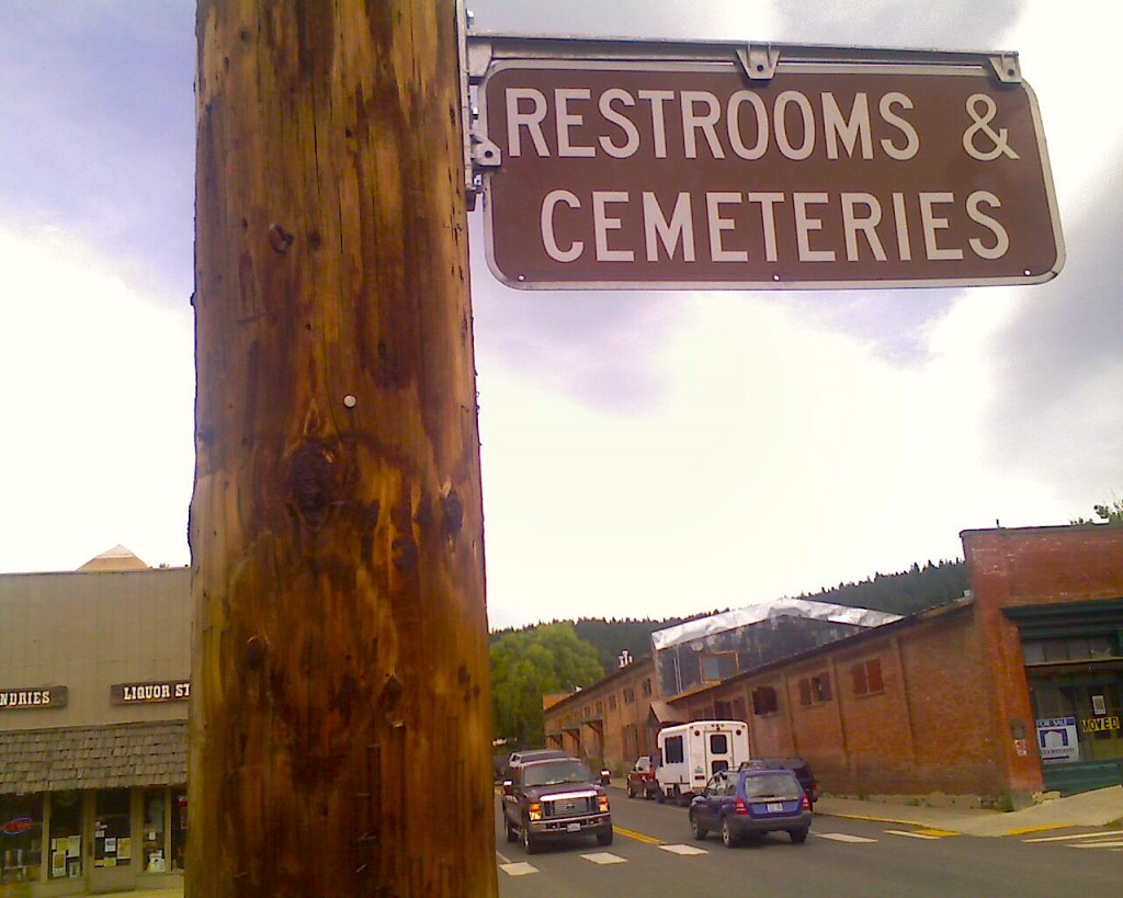 restrooms & cemeteries