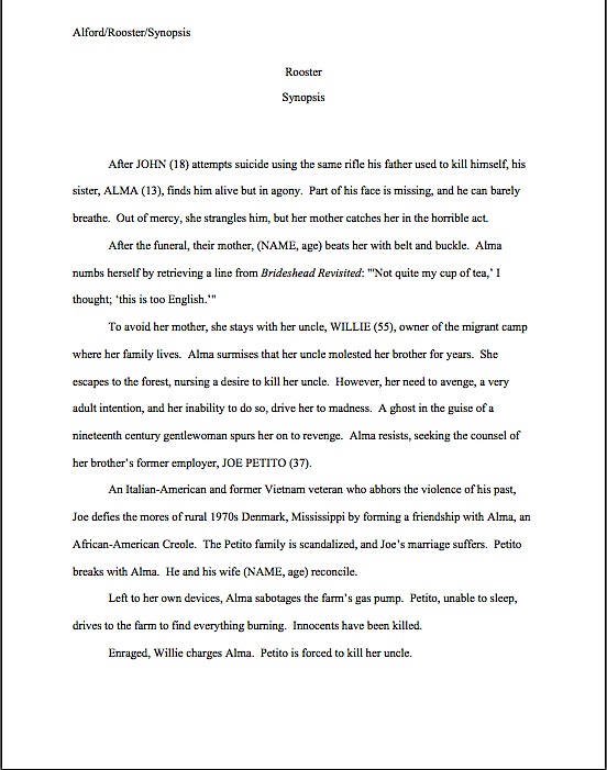Bruce Alford's Rooster synopsis