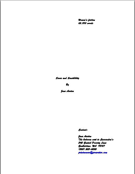 correct title page format